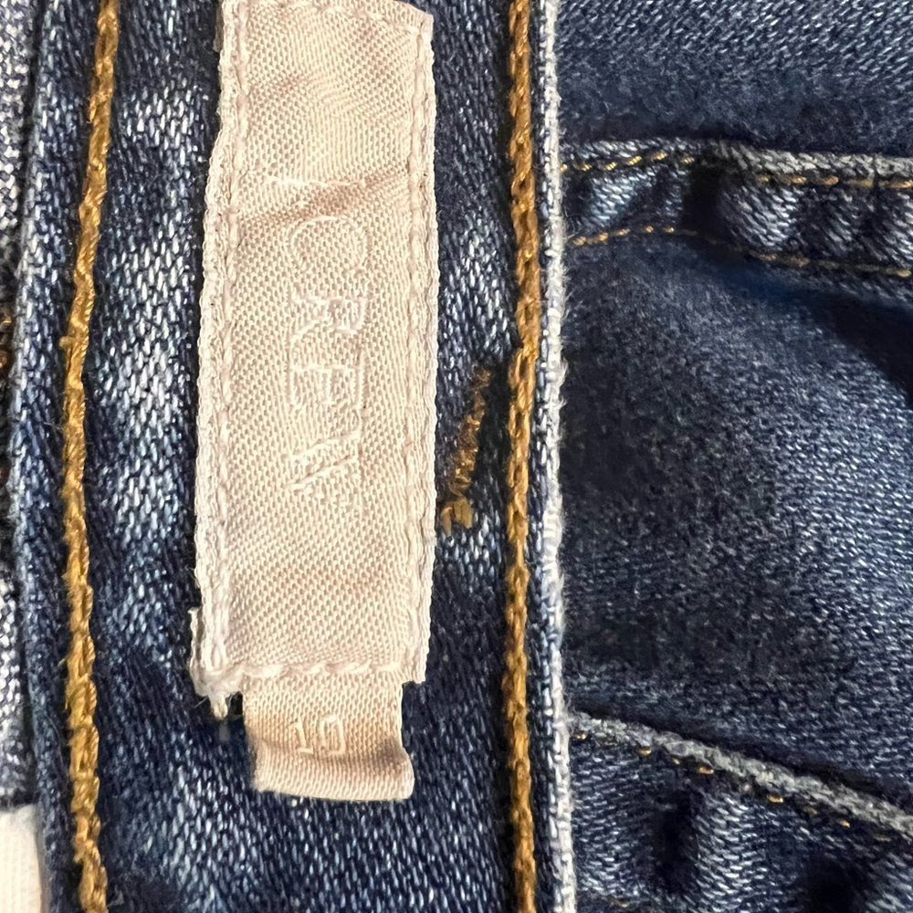 J Crew Button Fly Flare Leg 29.5" Inseam, High Rise Jeans Sz 10 EUC - Picture 3 of 11